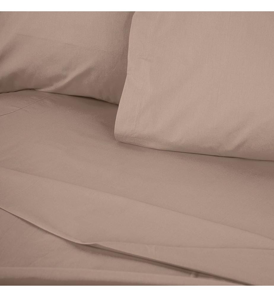 Drap-housse simple Ranforce, beige, 100 % COTON RANFORCE