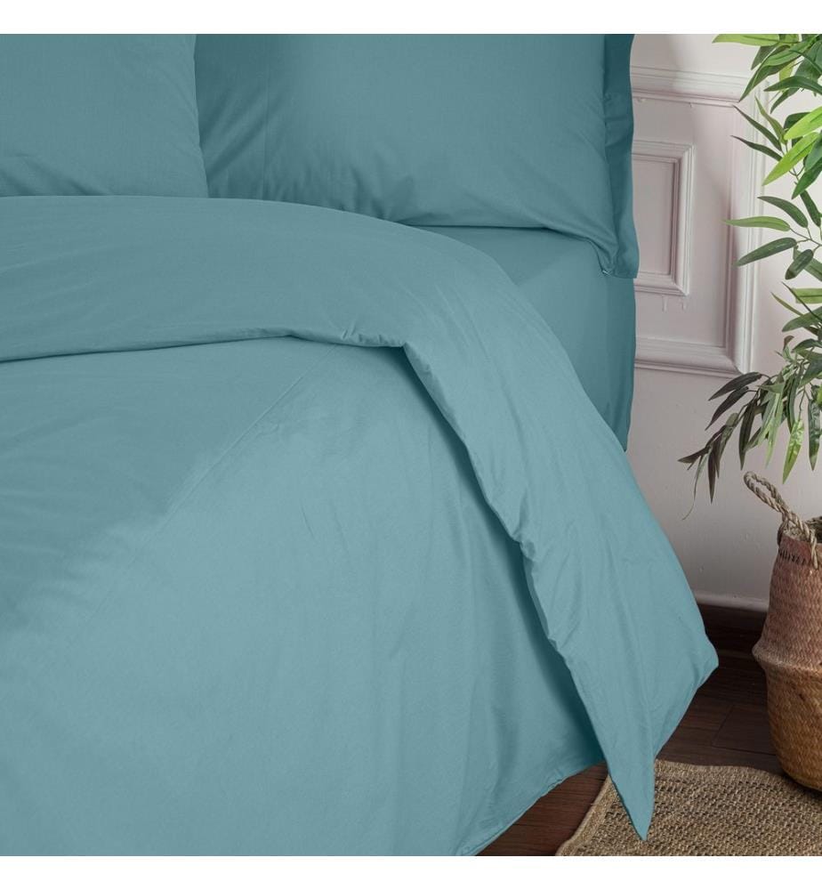 Housse de couette simple Ranforce, menthe, 100 % COTON RANFORCE