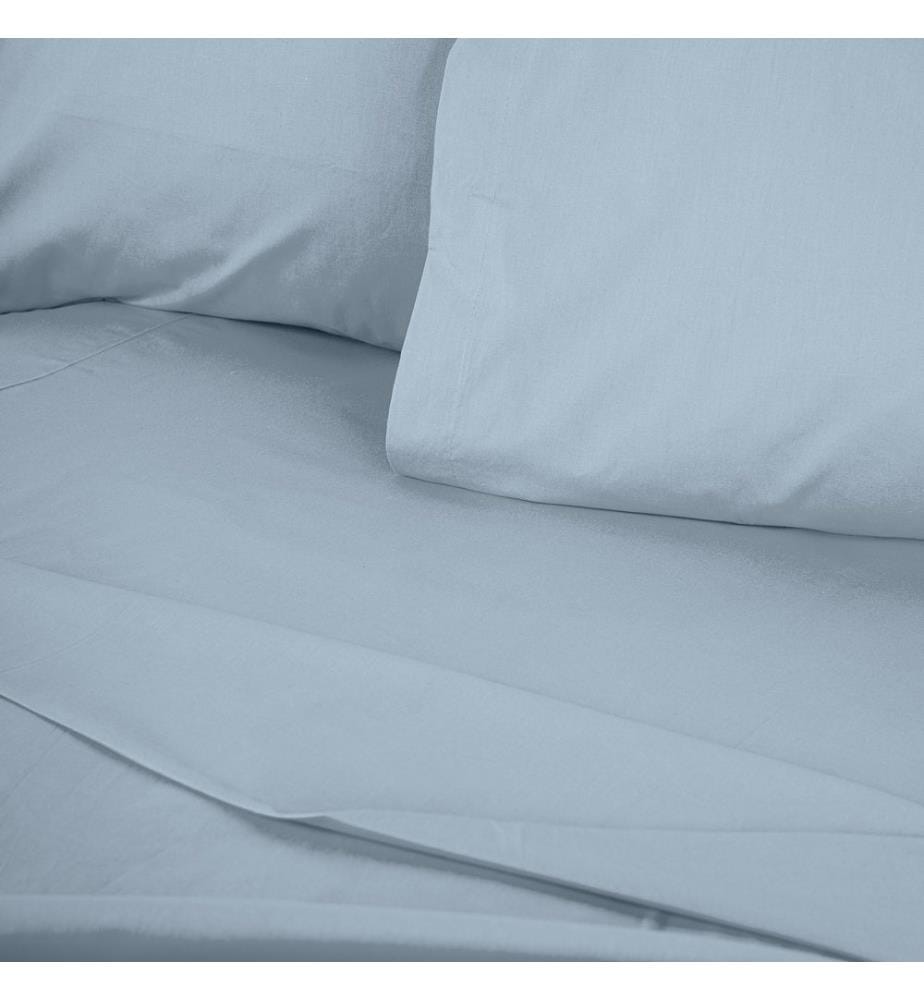 Housse de couette simple Ranforce, bleu, 100 % COTON RANFORCE