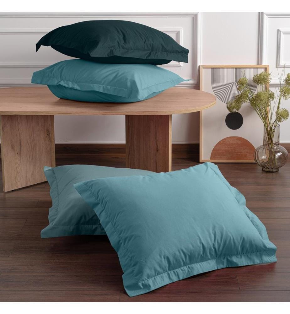 Set di federe, 2 pezzi, menta, 100% COTONE RANFORCE