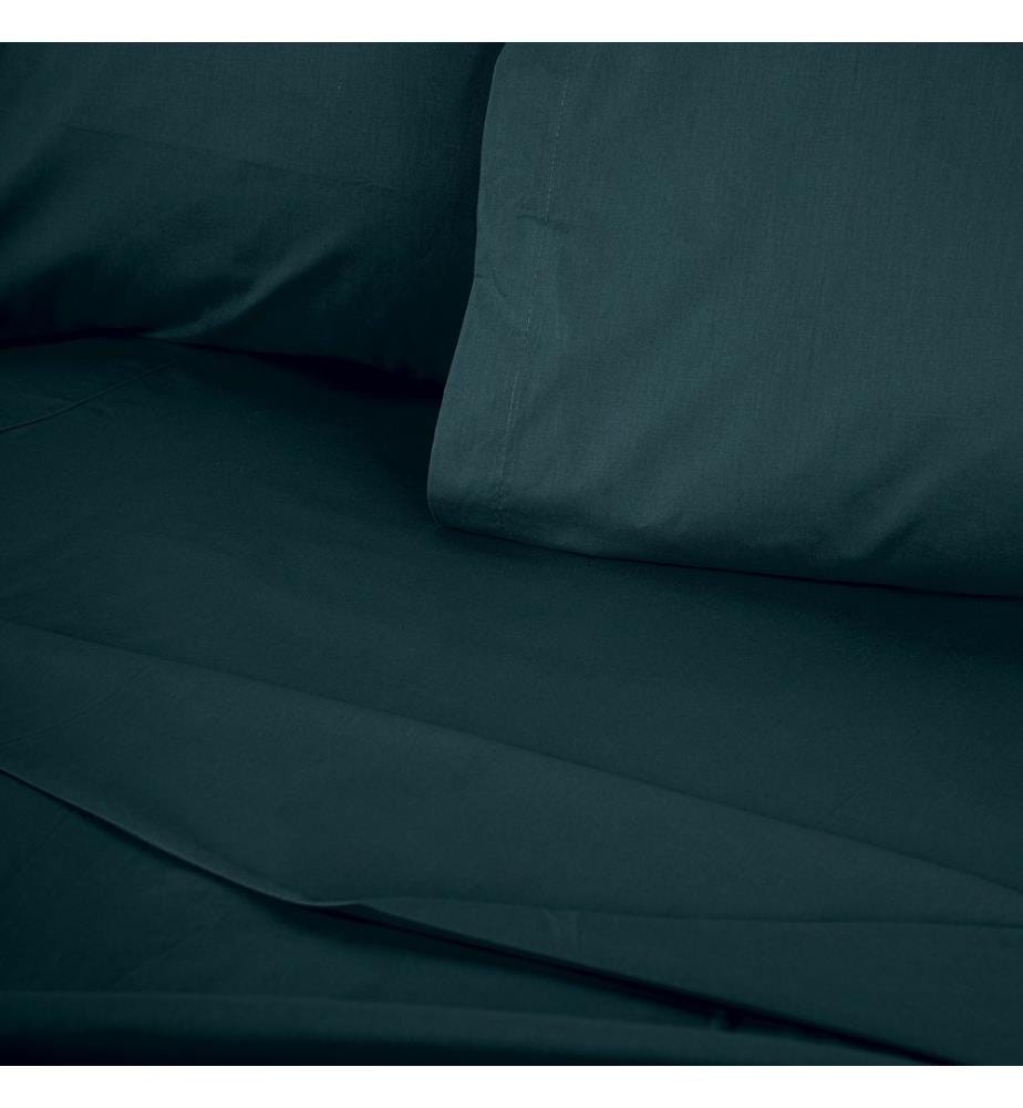Housse de couette Ranforce Super King, vert pétrole, 100 % COTON RANFORCE