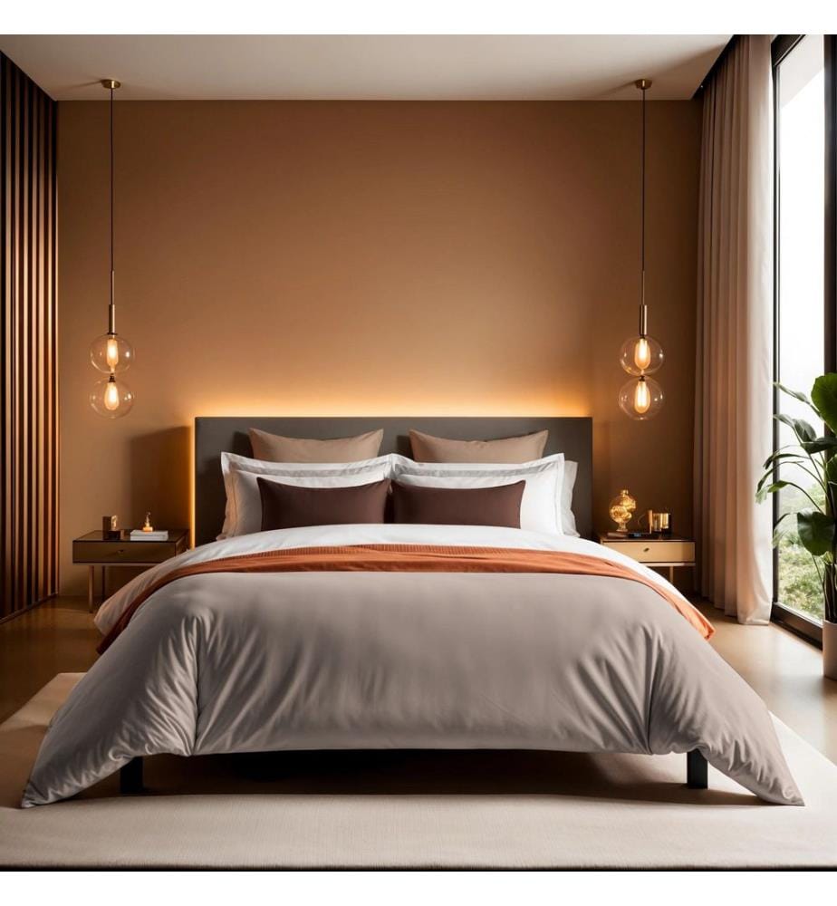 Housse de couette Ranforce Super King, beige, 100 % COTON RANFORCE