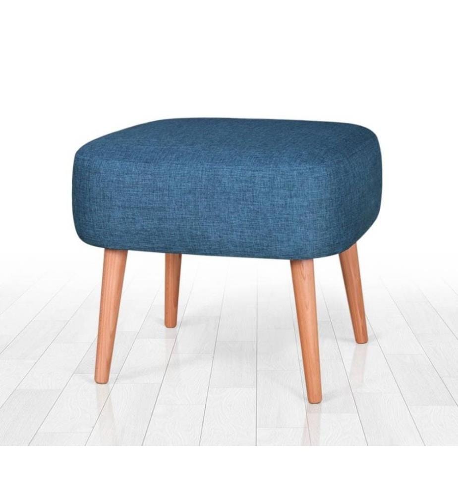 Pouf, Blu, 50% Cotone / 50% Lino