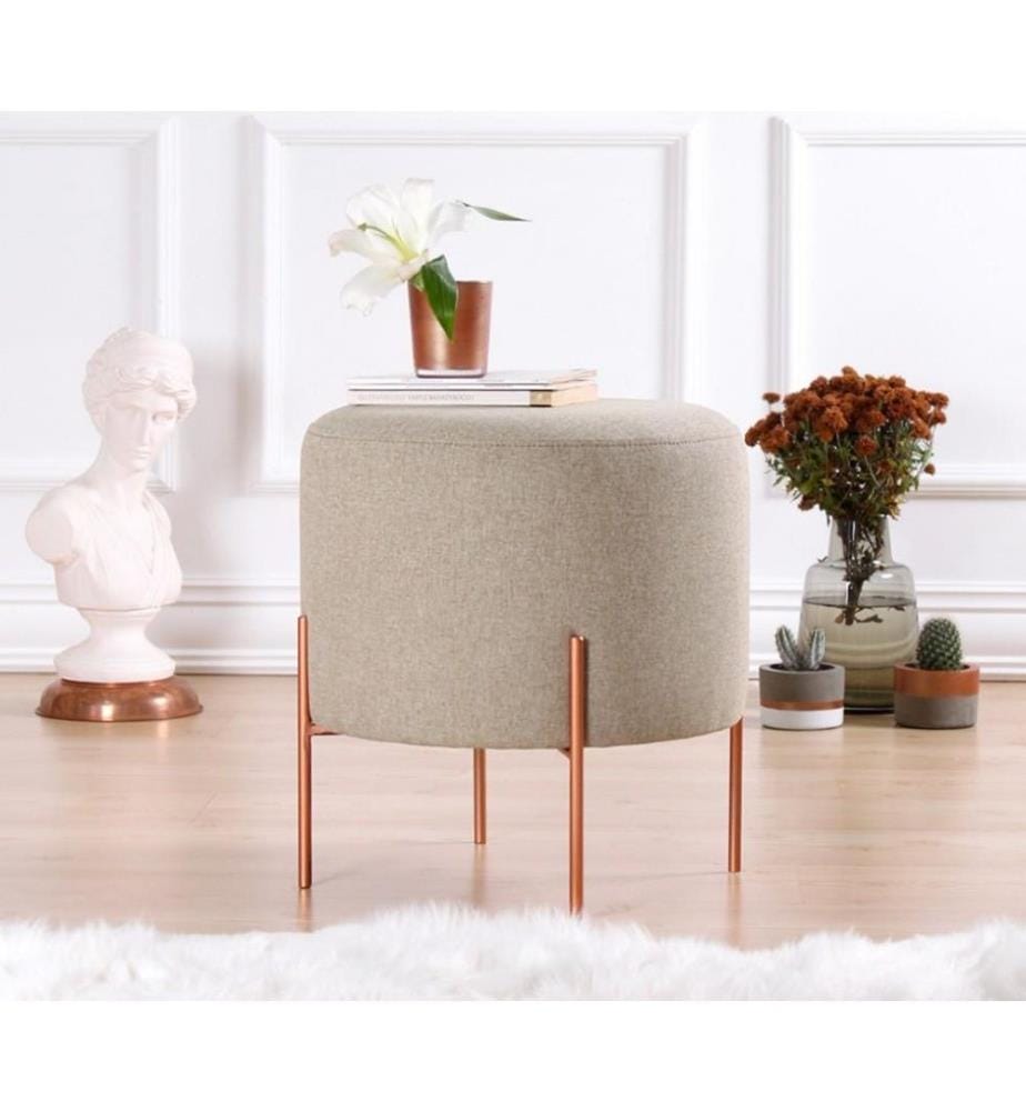 Pouf, Caffè, 50% Cotone / 50% Lino