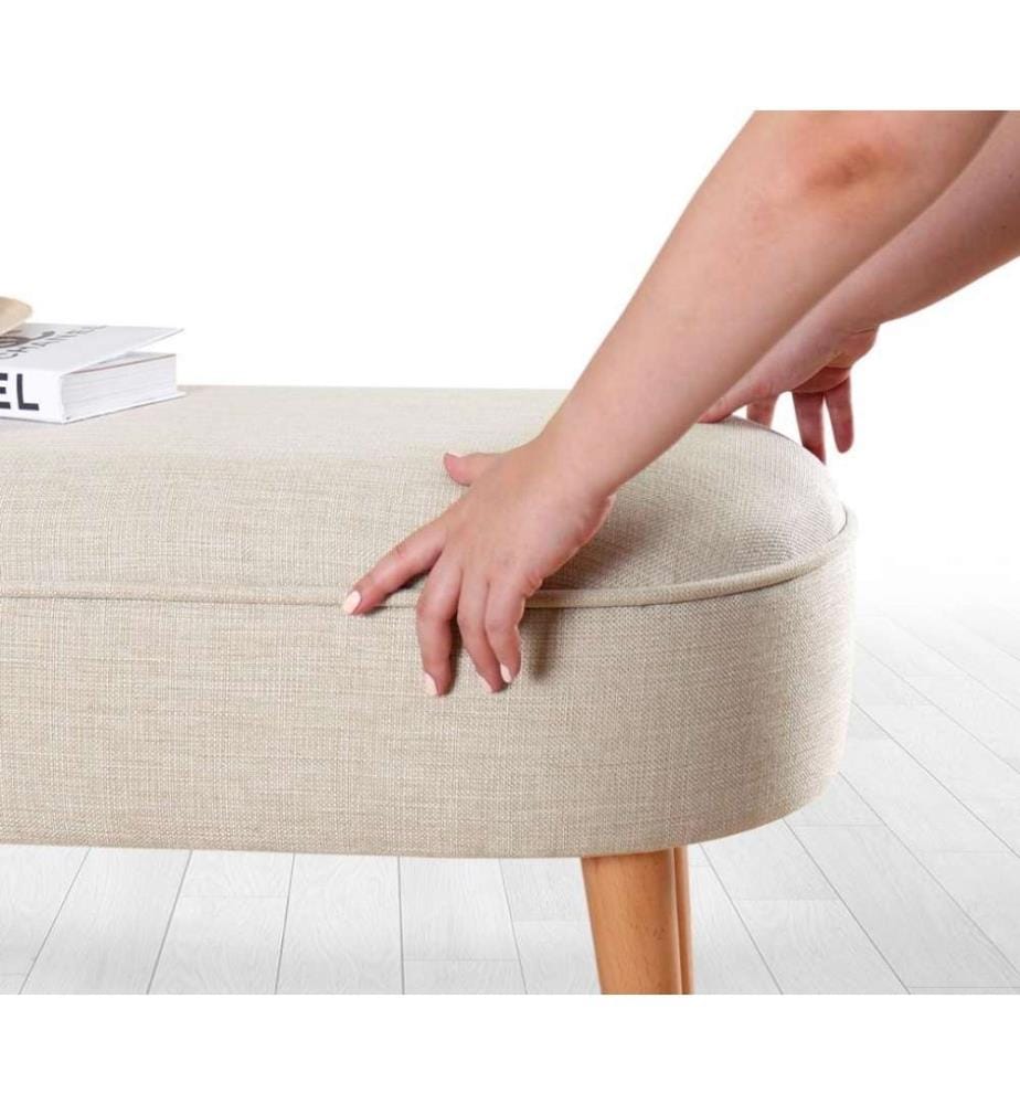 Pouf, Crema, Lino