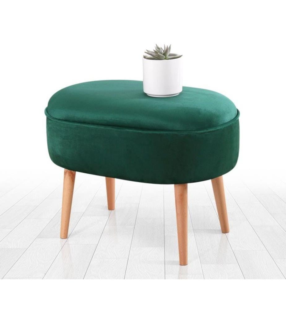 Pouf, Verde, Velluto