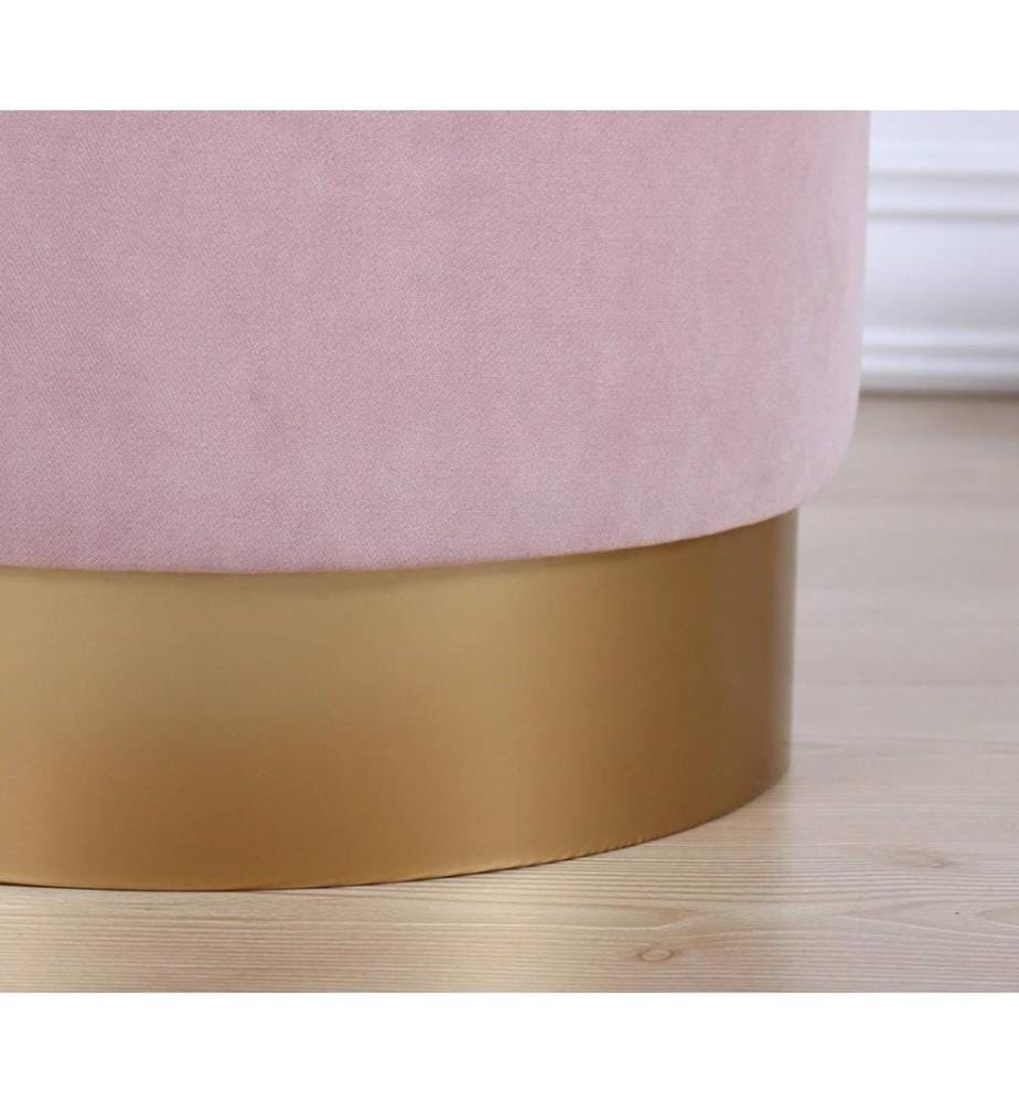 Pouf, rose, velours