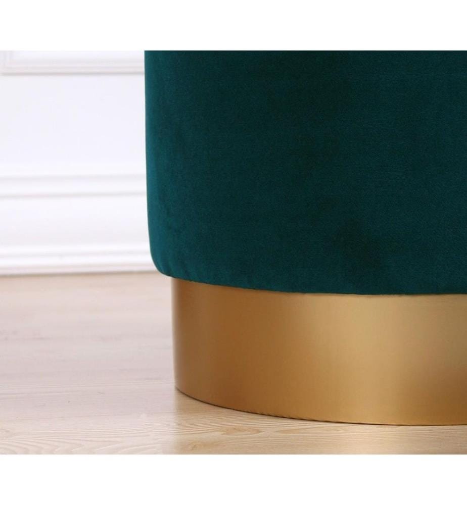 Pouf, Verde Scuro, Velluto