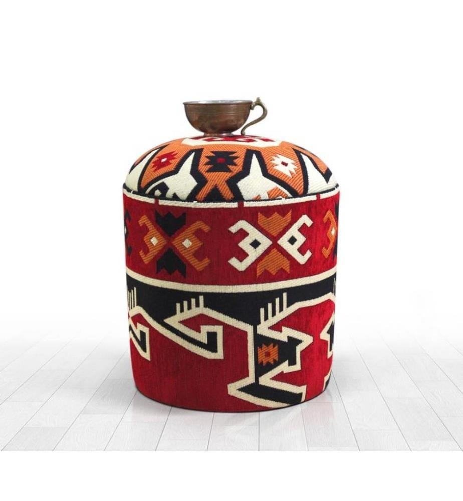 Sitzpuff, mehrfarbig, 50 % Baumwolle / 50 % Polyester