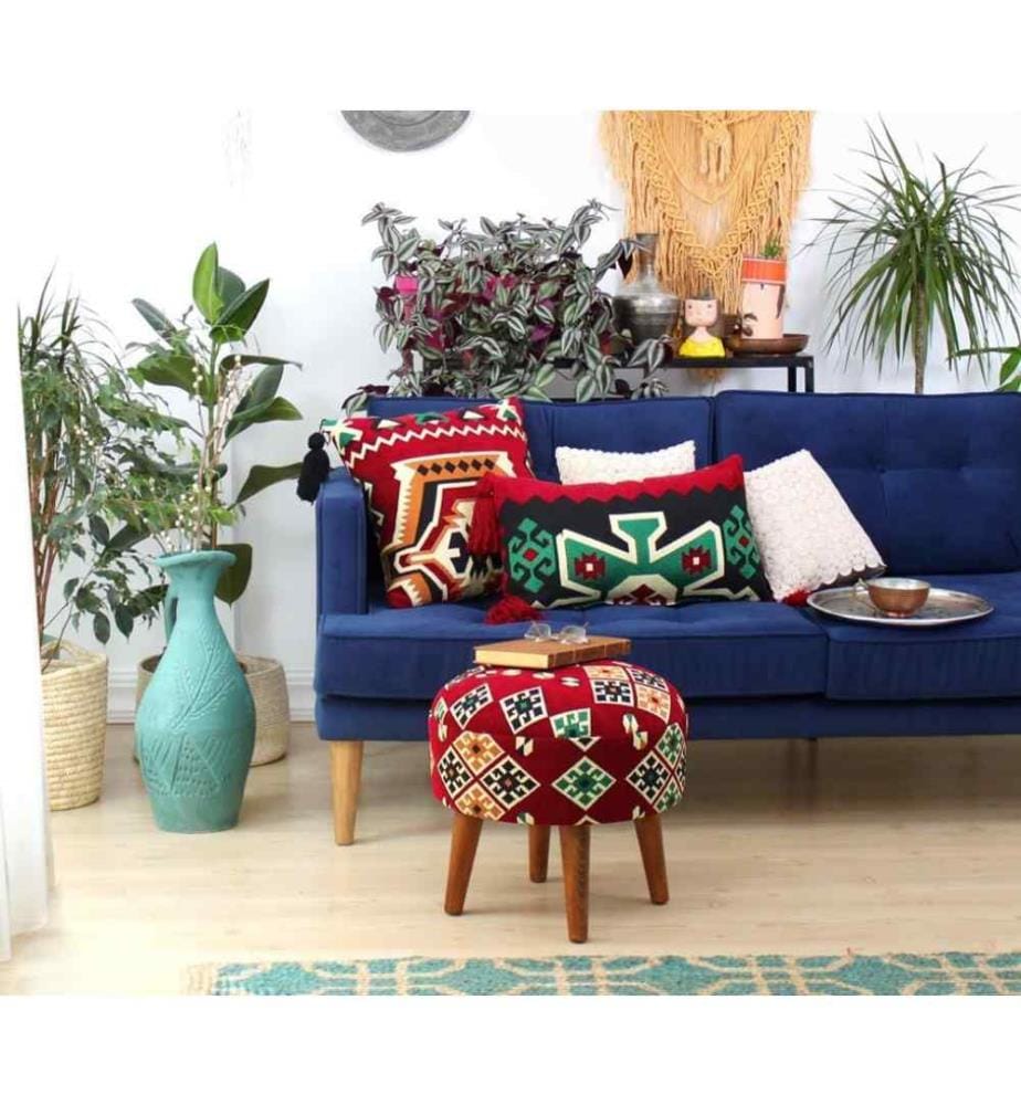 Sitzpuff, mehrfarbig, 50 % Baumwolle / 50 % Polyester