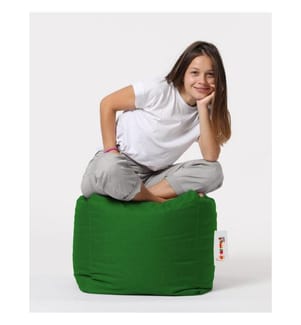 Gartenhocker, grün, aus recyceltem Styropor hoher Dichte, Polyestergewebe