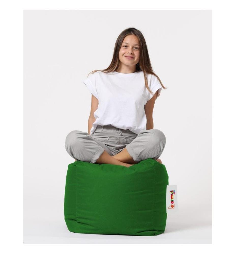Gartenhocker, grün, aus recyceltem Styropor hoher Dichte, Polyestergewebe