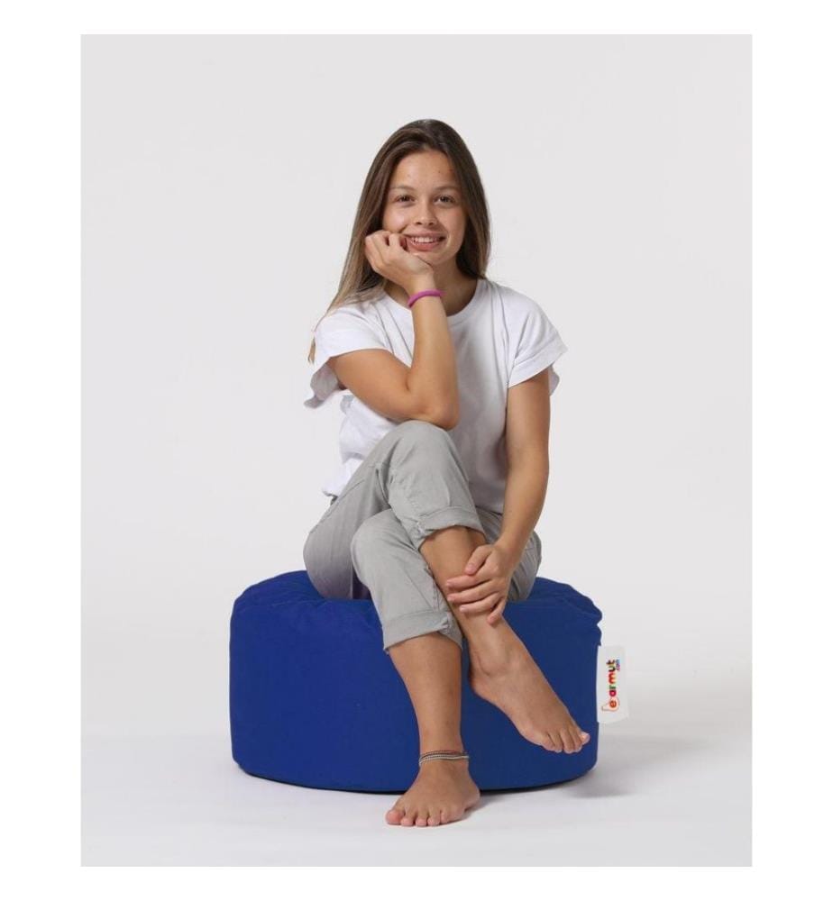 Gartenhocker, blau, aus recyceltem Styropor hoher Dichte, Polyestergewebe