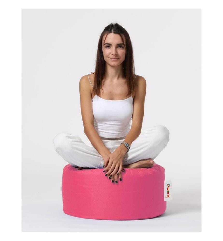 Gartenhocker, rosa, aus recyceltem Styropor hoher Dichte, Polyestergewebe