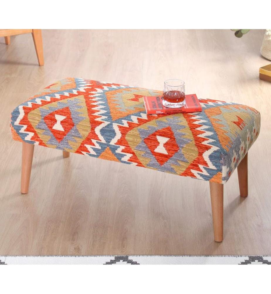 Flurteppich, Rot, Schwarz, 100 % Polyester, 100 x 300 cm