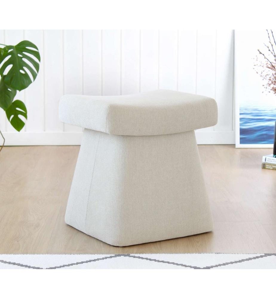 Pouf, Crema, 100% Cotone