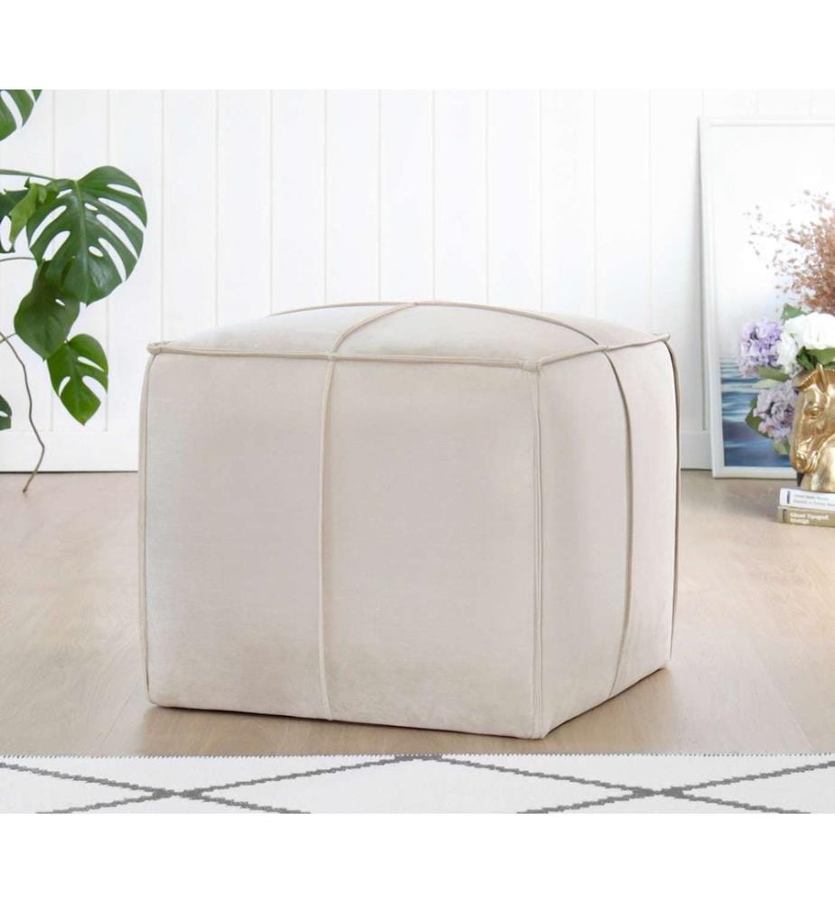 Pouf, Crema, 100% Cotone