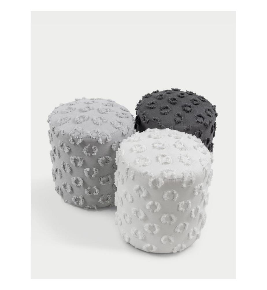 Tuffet, Grey, Frame: 100% BEECH WOOD