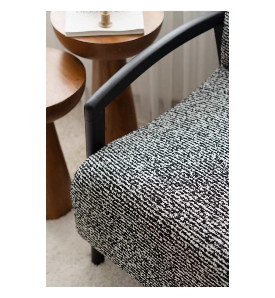 Wing Chair, noir, blanc, châssis : 100% CHARME