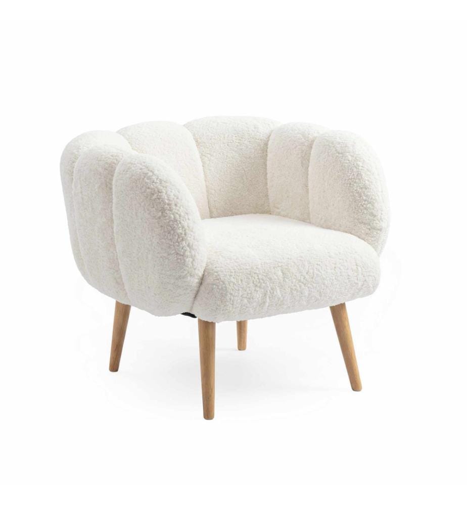 Ensemble fauteuil à oreilles et table d'appoint, 2 pièces, panneau de particules 100 % mélaminé, blanc