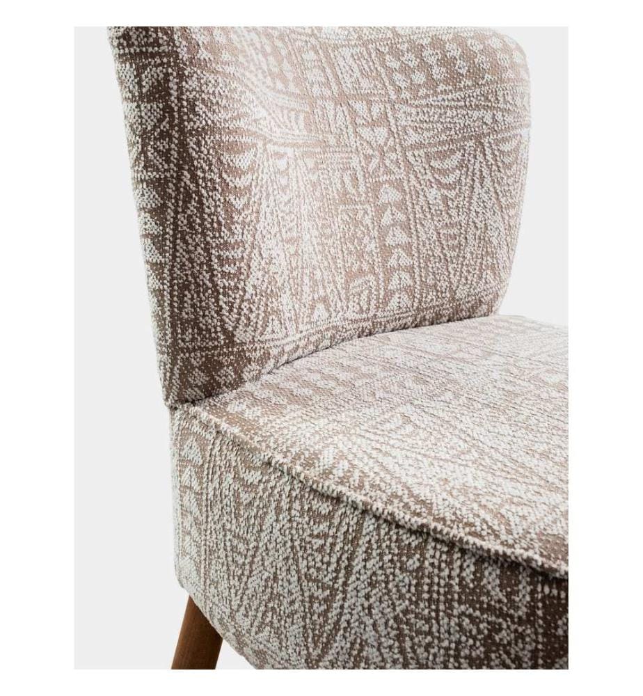 Fauteuil à oreilles, 100 % bois de hêtre, beige