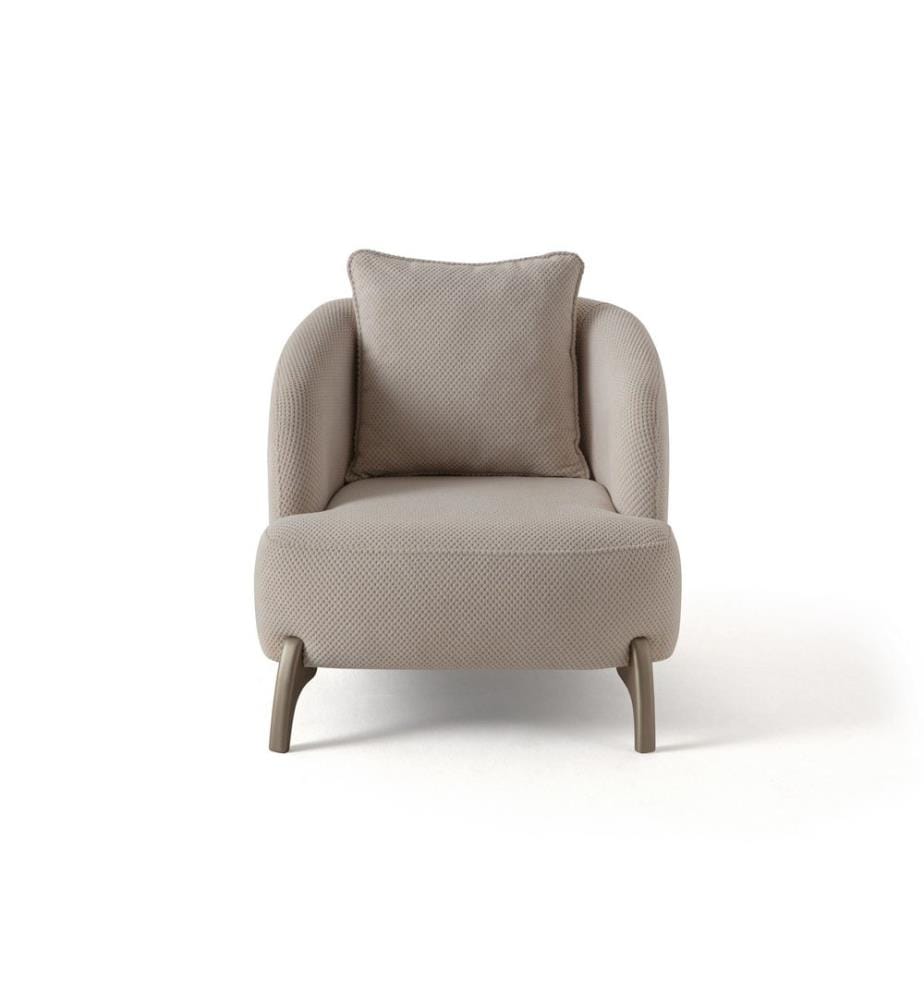 Fauteuil à oreilles, 70 % corne / 30 % aggloméré mélaminé, beige