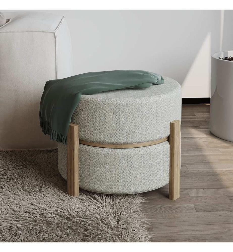 Tuffet, 100 % melaminbeschichtete Spanplatte, Saphir-Eiche