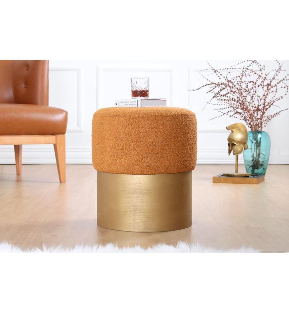 Pouf, 100 % BAUMWOLLE, Zimt