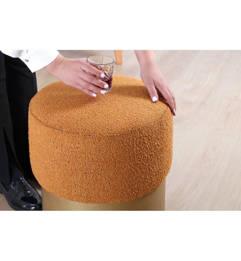 Pouf, 100 % BAUMWOLLE, Zimt
