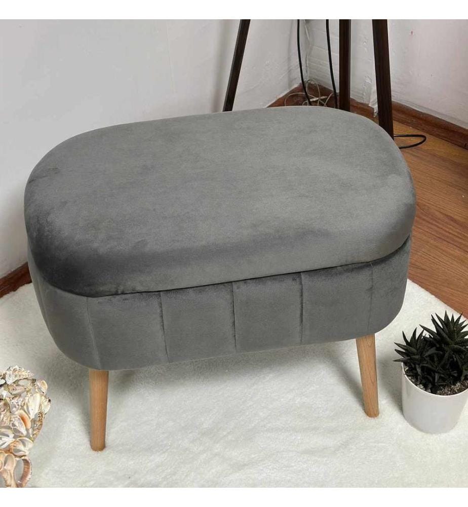 Pouf, panneau de particules 100 % mélaminé, anthracite