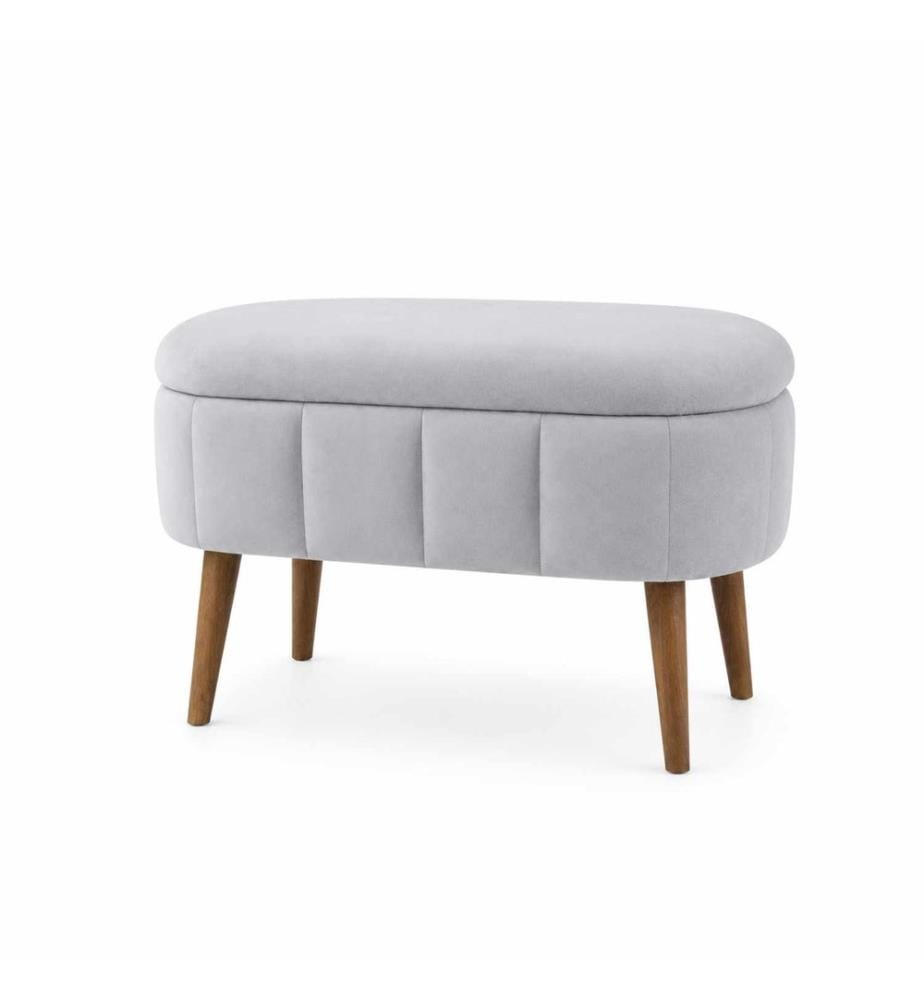 Pouf, panneau de particules 100 % mélaminé, gris