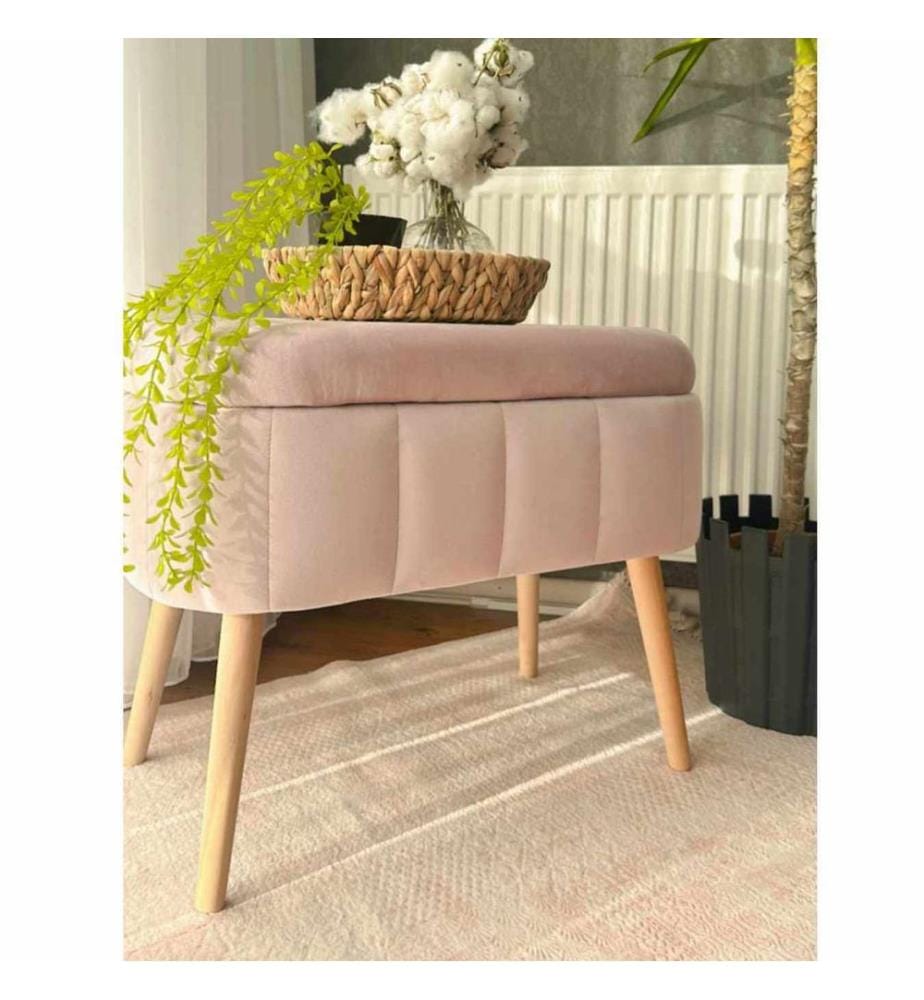 Pouf, 100 % melaminbeschichtete Spanplatte, Rosa