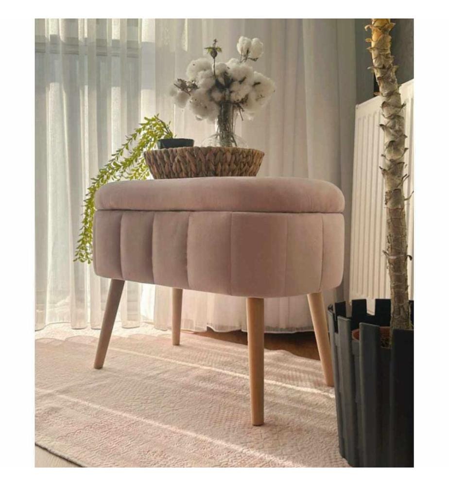 Pouf, 100 % melaminbeschichtete Spanplatte, Rosa