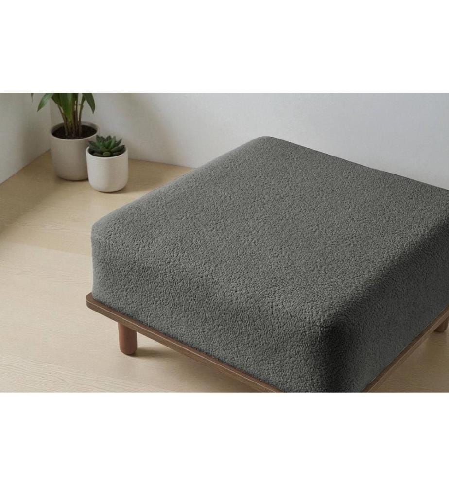 Pouf, 100 % aggloméré recouvert de mélamine, anthracite
