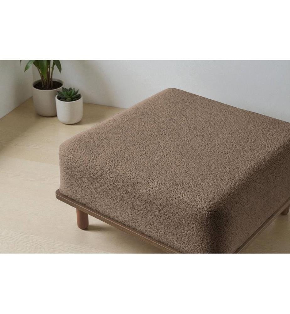 Pouf, 100 % carton aggloméré recouvert de mélamine, marron