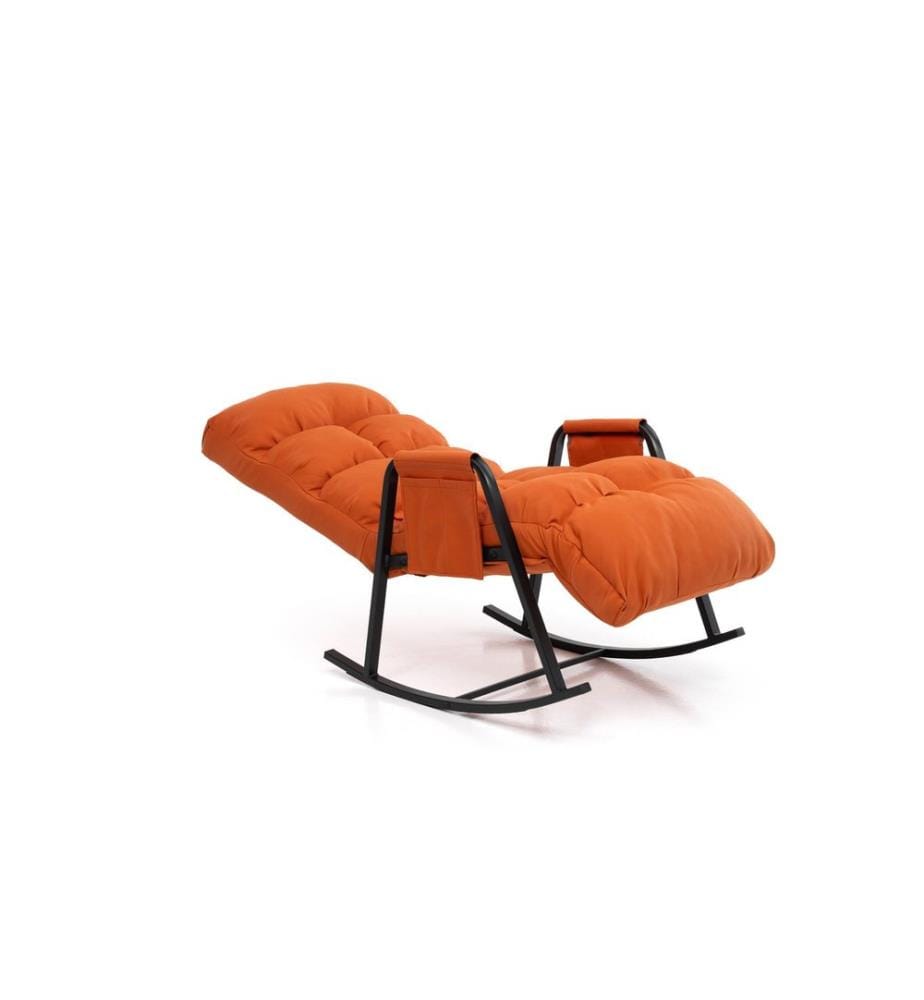 Gartenschaukelstuhl, 100 % Metall, Orange