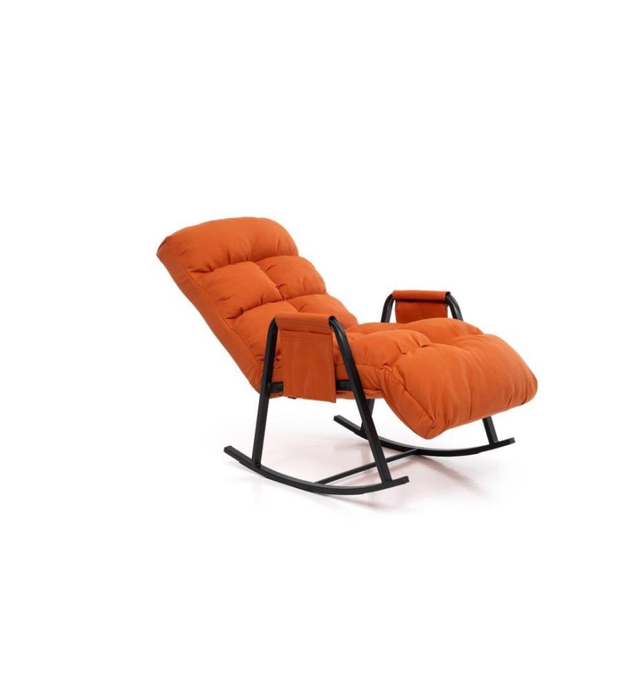 Gartenschaukelstuhl, 100 % Metall, Orange