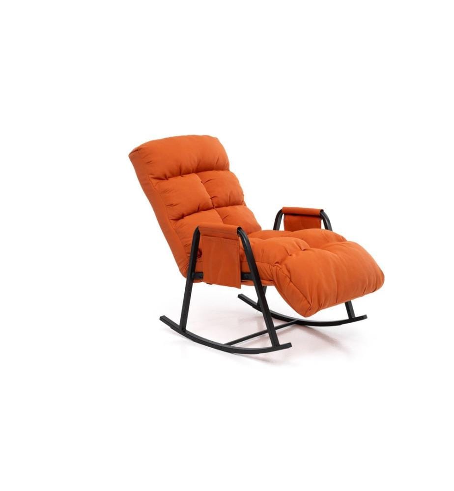 Gartenschaukelstuhl, 100 % Metall, Orange
