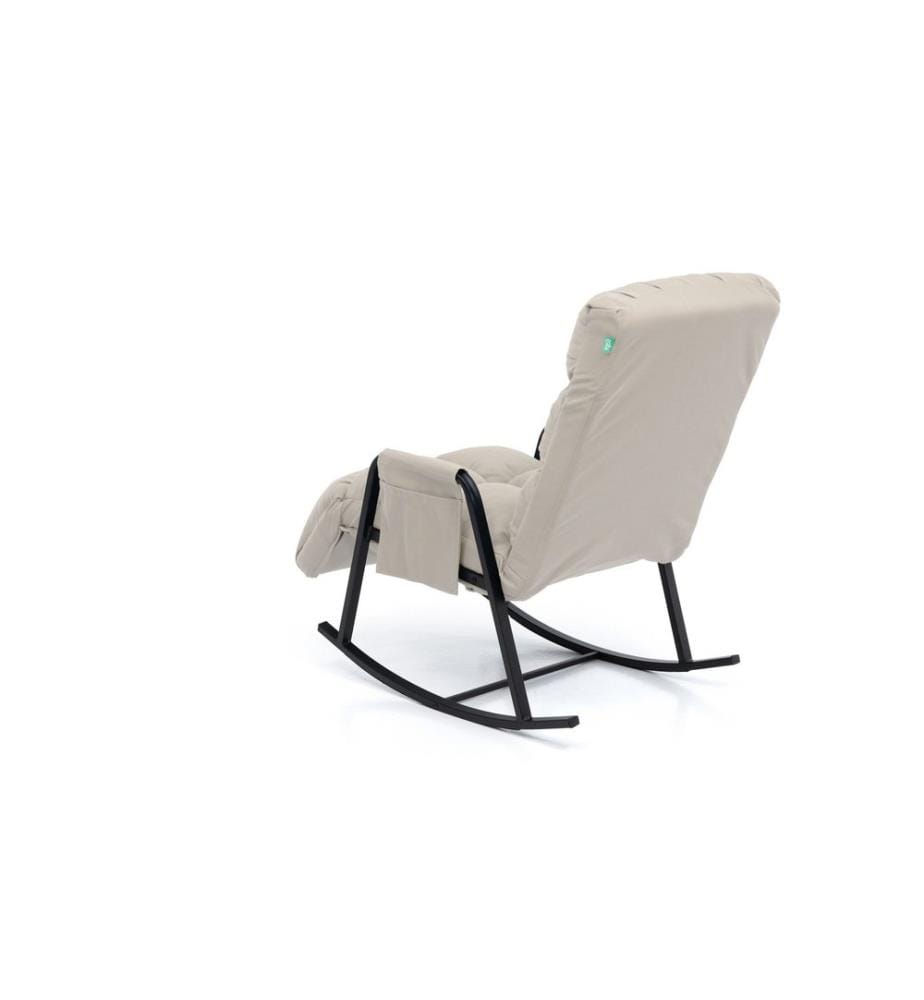 Gartenschaukelstuhl, 100 % Metall, Beige