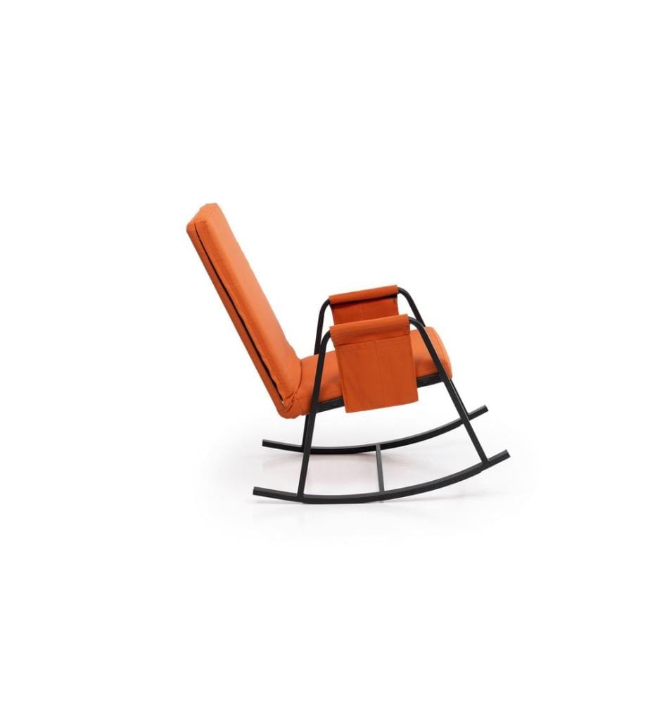 Gartenschaukelstuhl, 100 % Metall, Orange