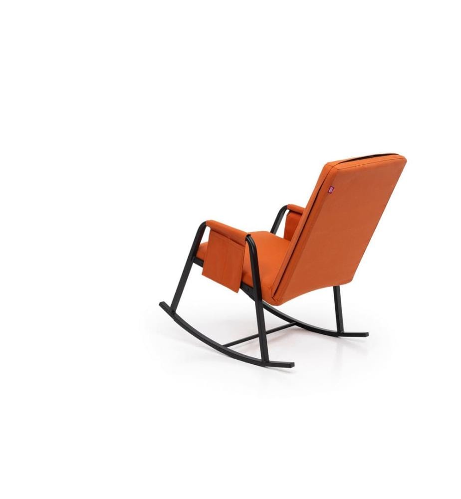 Gartenschaukelstuhl, 100 % Metall, Orange