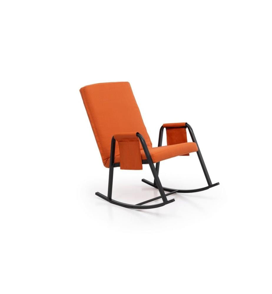 Gartenschaukelstuhl, 100 % Metall, Orange