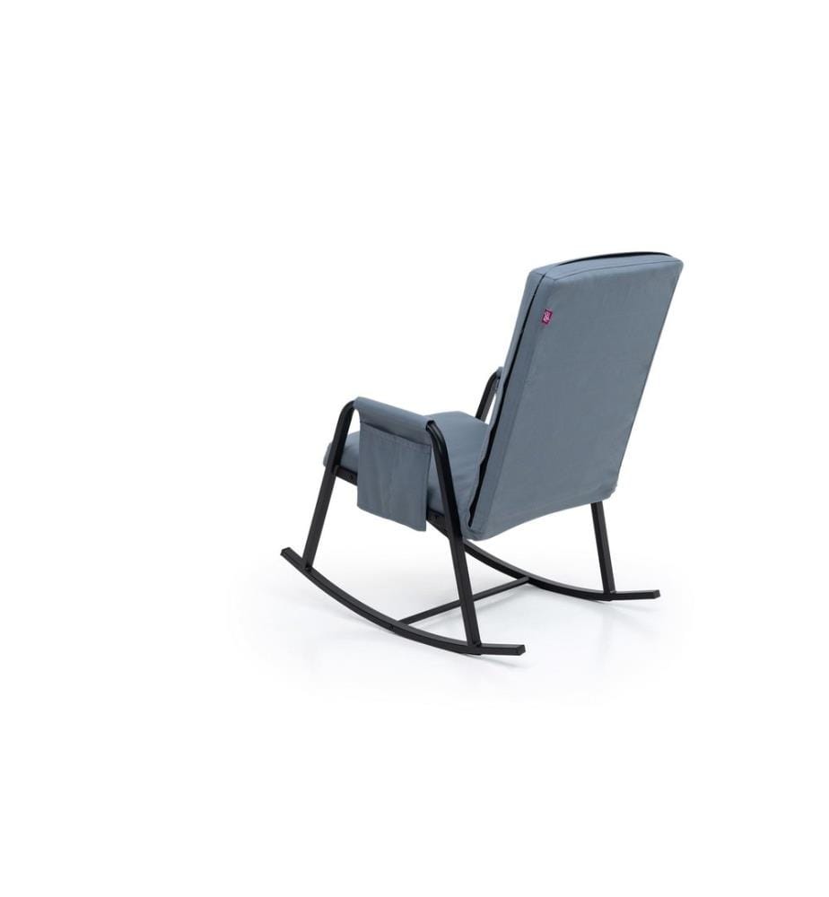 Gartenschaukelstuhl, 100 % Metall, Grau