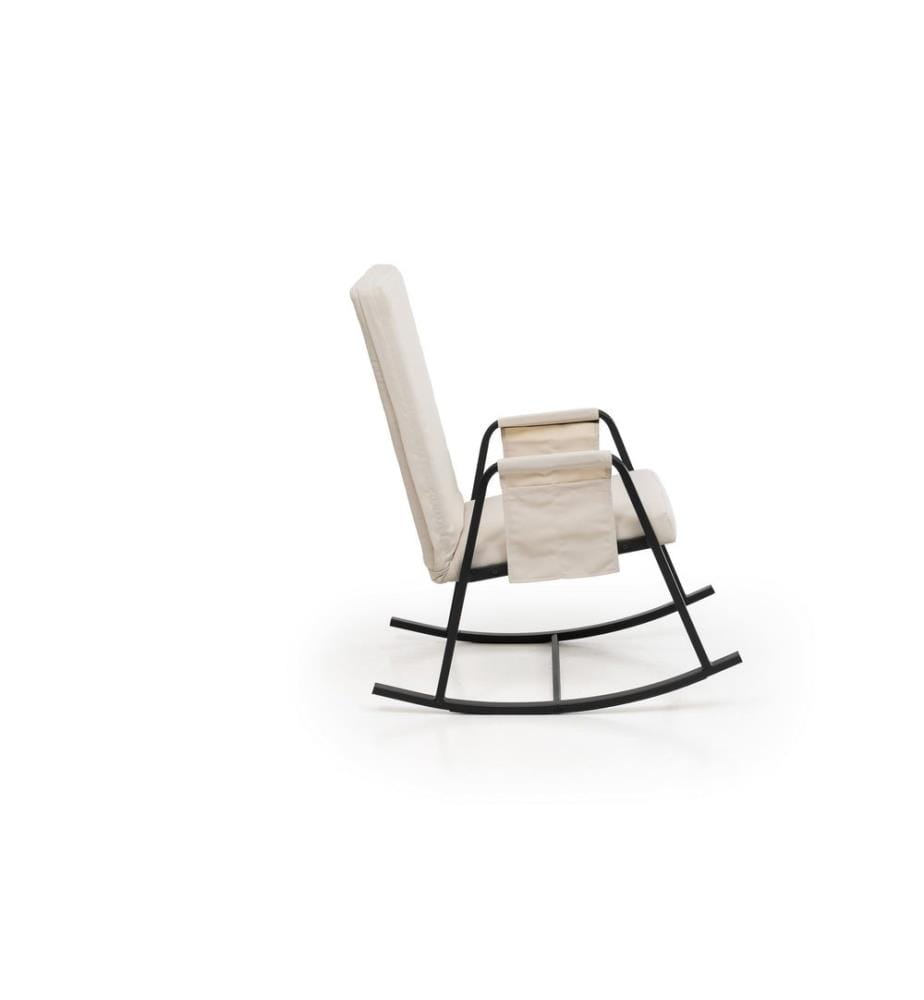 Gartenschaukelstuhl, 100 % Metall, Beige