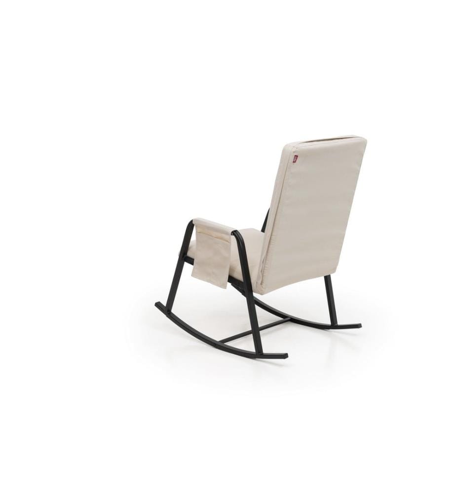 Gartenschaukelstuhl, 100 % Metall, Beige