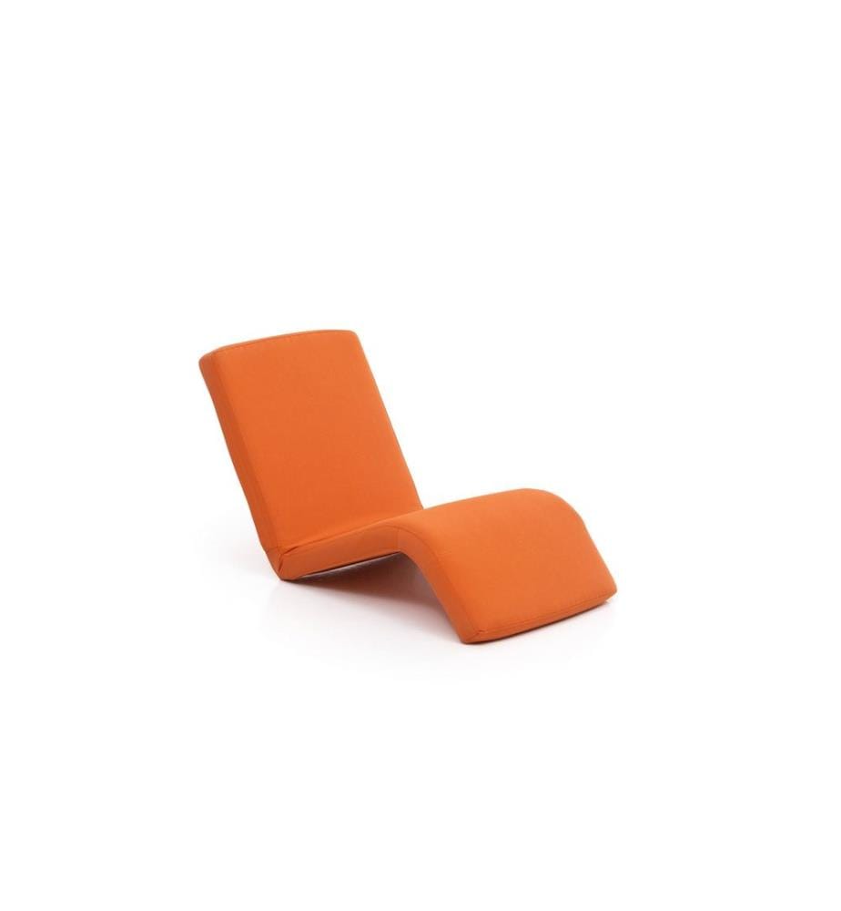 Fauteuil à bascule de jardin, 100 % métal, orange