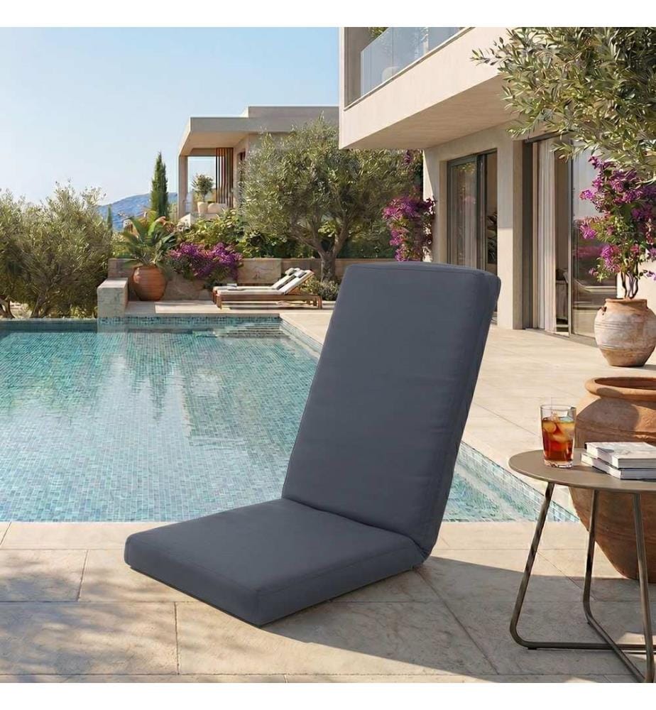 Fauteuil à bascule de jardin, 100 % MÉTAL, anthracite