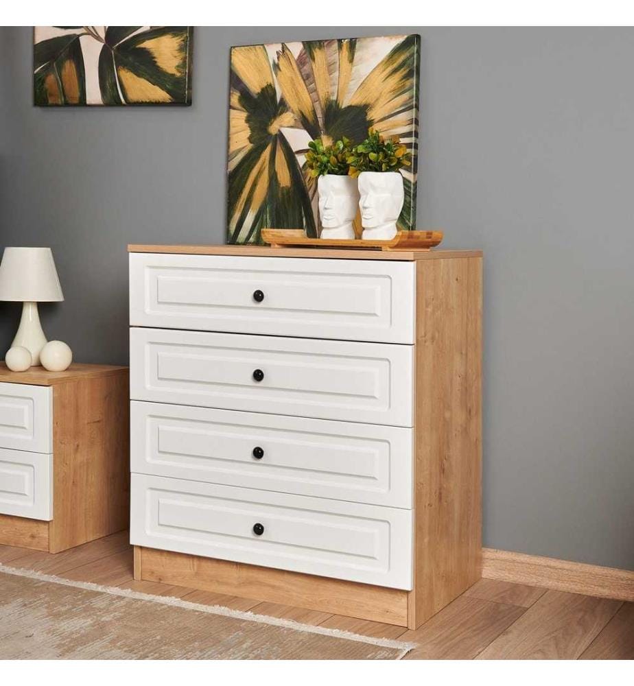 Commode, Chêne Saphir Noyer, Panneau de particules mélaminé