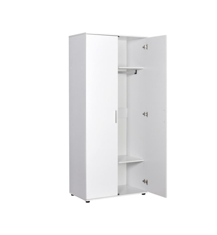 Wardrobe, White, Melamine Coated Particle Board