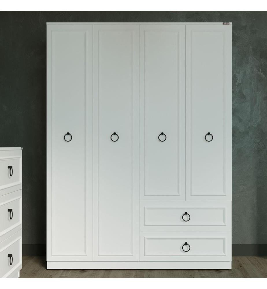 Armoire, blanc, panneau de particules mélaminé